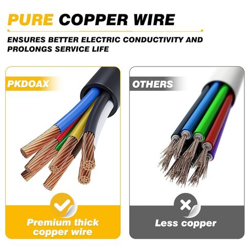 7 Pin Trailer Wiring Harness Kit with 6FT Heavy Duty 7 Way Plug Inline Trailer Cord and Waterproof 7 Way Trailer Junction Box for RV, Truck, and Camper. in Saudi Arabia