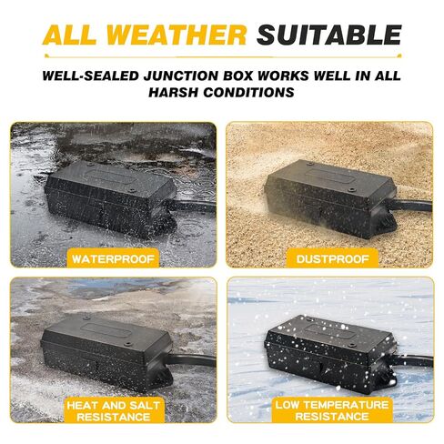 7 Pin Trailer Wiring Harness Kit with 6FT Heavy Duty 7 Way Plug Inline Trailer Cord and Waterproof 7 Way Trailer Junction Box for RV, Truck, and Camper. in Saudi Arabia
