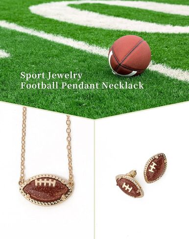 Football Stud Ball Earrings for Women Men - 18K Gold Plated Brass Sport Jewelry for Anniversary Fans Holiday in Kuwait