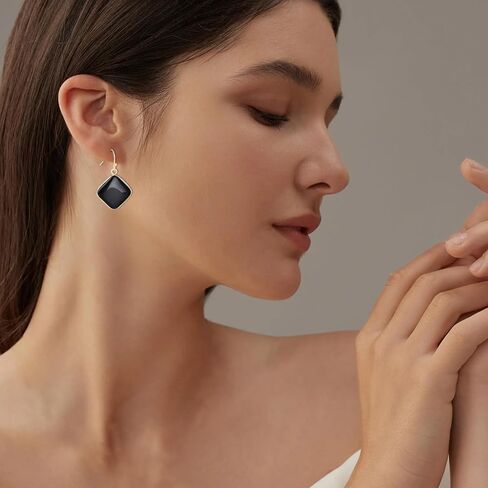 Natural Stones Earrings Crystals Stone Heart Birthstone Earrings 925 Sterling Silver Jewelry Mother's Day Gifts for Women in Saudi Arabia