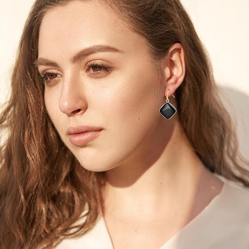 Natural Stones Earrings Crystals Stone Heart Birthstone Earrings 925 Sterling Silver Jewelry Mother's Day Gifts for Women in Saudi Arabia