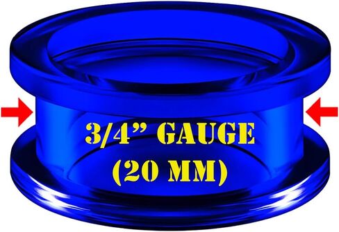 Pair of Blue Acrylic flesh Tunnels External Piercing Jewelry Stretcher Screw-fit Ear Plugs Earring Lobe in Saudi Arabia