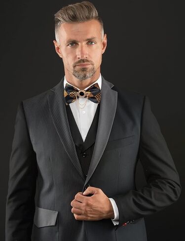مجموعة Dibangu Paisley Floral Bow Tie مع طية طية صدر السكن in Saudi Arabia
