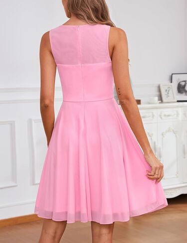 Zattcas Womens 2025 Square Neck Sleeveless Fit and Flare Mesh Mini Dress Sexy Cocktail Party Club Night Out Short Dress in Saudi Arabia