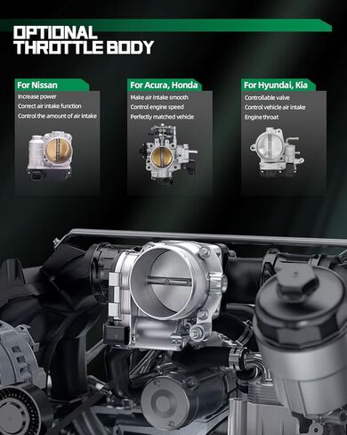 Throttle Body, SCTIOO Fuel Injection Electronic Throttle Body Assembly 06K133062N 06K133062E 06K133062F 06K133062D 06K133062C 0280750606 0280750588 0280750583 TB1255 Throttle Body Assembly in Kuwait