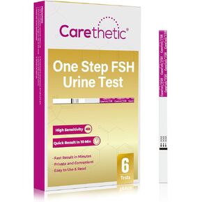 [6 Pack] Carethetic Menopause Test Kit - Rapid FSH Test Strips for at-Home Menopause Stage Monitoring, High-Sensitivity Results
