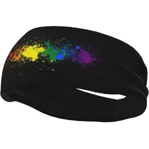 Rainbow LGBT Gay Pride Sports Headbands for Men LGBT Workout Headband Sweatband Headbands for Running,Cycling,Yoga