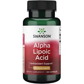 Swanson Alpha Lipoic Acid - Natural Supplement Supporting Healthy Blood Pressure Levels Already Within a Normal Range - Promotes Carbohydrate Metabolism - (120 Capsules, 100mg Each)