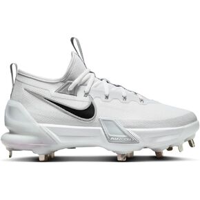 Nike Force Zoom Trout 9 Elite Low Metal Baseball Cleats SZ 9 White | Black