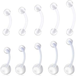 14G 16G CLEAR BELLY BUTTAN RINGS BIOFLEX BELLY BELLY BELLY RIP