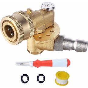 Meteor Blast Pivoting Coupler, 120 Degree with 5 Angles, heavy duty design and Stainless Steel Safety Lock for Pressure Washer Spray Nozzle, Clean Hard to Reach Area, 5000PSI, 1/4" Quick Connect