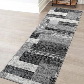 flydoit الحديثة هندسية المرقعة منطقة البساط، 5x8 السجاد الأزرق الكبير لغرفة المعيشة، مجموعة روكوود السجاد الداخلي لغرفة النوم، رمي السجاد ديكور الكلمة لمدخل غرفة الطعام مكتب الحضانة in Kuwait