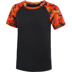 Roadbox Boy's UPF 50+ Rash Guard Swim Shirt, Short Sleeve Water Surf Fishing Sun Shirts, Kids Youth UV Protection Rashguard in Kuwait