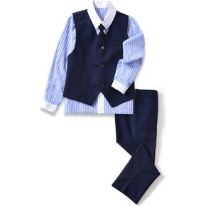 YuanLu Kids Suit Tuxedo Wedding Ring Bear Outfit Vest Set with Pants Shirt and Tie