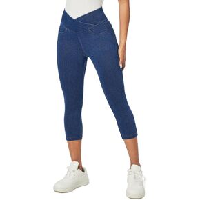 جينز Iuga Capri للنساء يسحبون على jeggings للنساء السيطرة على البطن جان كابريس سراويل الدنيم مسدود مع جيوب