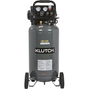 ضاغط الهواء المحمول Klutch ، ضاغط الهواء في ورشة العمل مع مضخة أقل من الزيت ، محرك 2 حصان ، حماية الحمل الزائد الحراري ، مثبتات القدم المطاطية ، ضاغط هواء الجراج 20 جالون