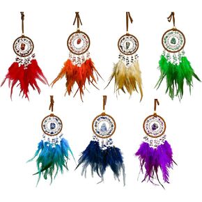 Green Dreamcatcher لشفاء شقرا. يستخدم الريش الأخضر وأحجار أفينتورين الخضراء لتوفير الحماية ورعاية الحب في غرف النوم ومساحات التأمل - أصحاب الأحلام بالألوان