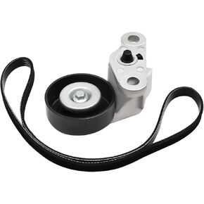 A/C Serpentine Drive Belt Tensioner Kit Fits for Chevy Silverado Avalanche Express Suburban Tahoe for GMC Savana Sierra Yukon 1999-2008 for Cadillac Escalade 2002-2008 Replaces# 90K-38159