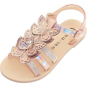 FLYFUPPY Girls Sandals Cute Open Toe Summer Flat Sandals Dress Shoes for Little/Big Kids in Kuwait