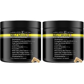 Melt Mode 10 in 1 Weight Management Supplement, Metabolism Booster & Natural Appetite Suppressant, Infused with Green Tea, L-Carnitine, CLA, Glucomannan & More 240 Count (Pack of 2)