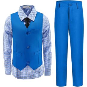 Boys Suit, Kids Formal Tuxedos for Boy Vest and Pants Set, Teen Boys Dress Clothes for Wedding