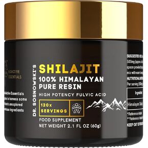 Dr Sosnowski's BioActive Shilajit Resin 60g | 120 Servings | High Potency Fulvic Acid