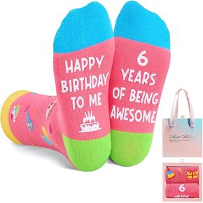 6th,13th,16th,18th,30th Birthday Gifts for Girls, Best Presents Happy Birthday Socks for Kids Teen Daughter