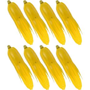 Framendino, 8 Pack Artificial Corn Lifelike Plastic Cob Fake Realistic Stalks Simulation Vegetable Decorations
