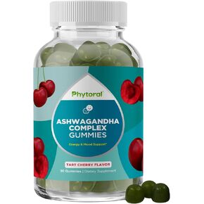 تهدئة Ashwagandha Gummies للرجال والنساء - 750 ملجم مكافئ من 30: 1 مستخلص الجذر مع الزنك وفيتامين D - لذيذ الإجهاد التكيف للبالغين من أجل دعم الطاقة والمزاج (90 حصص)