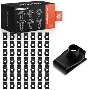 A-premium 50pcs فوسفات النايلون بثرى U-nut متوافق مع شيفروليه تشيفيل ، تشيفي الثاني ، مونزا ، نوفا وولدسمبيل أوميغا ، ستار فاير وبيك إلكترا ، ريفيرا و بونتياك جيتو
