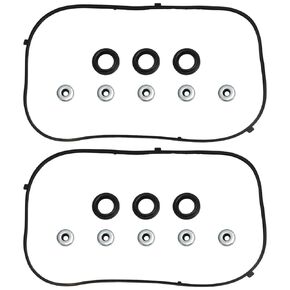 Engine Valve Cover Gasket Set Head Cover Gasket Set Compatible with Honda Accord Odyssey Pilot Ridgeline MDX RL TL Replace#: 12341-RCA-A00 12341-RYE-A00 12341-RCA-A01