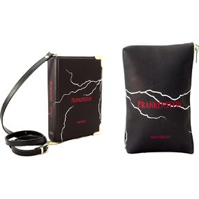 Well Read Frankenstein Book Themed Large Handbag and Clutch Purse Bundle