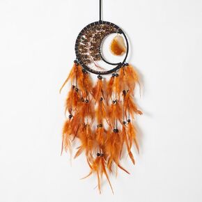 الحلم القمر الحلم الصيادون جدار ديكور الهلال شجرة الحياة شاكراس حلم الماسك مع العقيق والكريستال الحجر المصنوع يدويا ريش الحلم الحلم الجدار معلق للبنات غرفة نوم البركة هدية in Kuwait