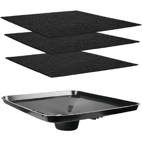 1Pack Transmission Drain Pans 17892 for Lisle Oil Drains, 3Pcs 22'' Oil Drain Splash Pads,Large Fluid Catch Pan Square Oil Drain Pan Fits Many Different Funnels Keep Floor Clean