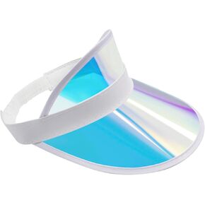 Plastics Clear Sun Visor Hats UV Protection Cap للأنشطة الرياضية في الهواء الطلق للنساء رجال قابلة للتعديل شاطئ الجولف تنس تنس.