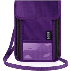 Neck Wallet with RFID Blocking, Waterproof Travel Passport Holder with Adjustable Strap, Passport Wallets Pouch Travel Essentials for Women Men (Black) in Kuwait