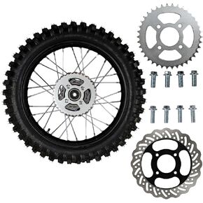 18" Rear Wheel Rim Tire Assembly For Dirt Trail Bike Apollo 250cc DB-36 110/90-18 Includes Brake Rotor and 530 18T Sprocket (DOES NOT FIT HAWK250 or RAVEN250)