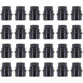 ApplianPar 24Pcs Black Wheel Lug Nut Cap Covers for Chevrolet for GMC Truck