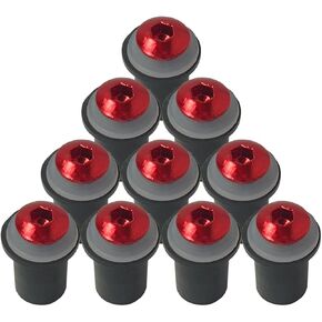 10 PCS M5 براغي الزجاج الأمامي للدراجات النارية طقم طقم ألومنيوم سبيك دراجة نارية الزجاج الأمامي براغي تصاعد الجسم المكسرات السحابات الشحمية الشاملة (الفضة)