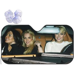 مضحكة طيار للطي الظل أشعة الشمس للسيارة Sunshade للسيارة الزجاج الأمامي يغطي الكتل الأشعة فوق البنفسجية أشعة السيارات حماية أشعة الشمس الداخلية ملائمة 51 × 27.5 في إبقاء سيارتك باردة