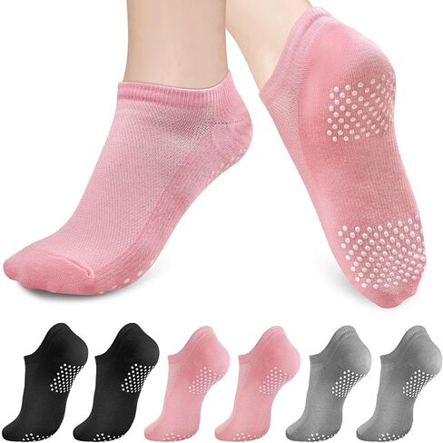 Pilates Grip Socks for Women: 6 Pairs Non Slip Yoga Socks for Workout Hospital House in Kuwait