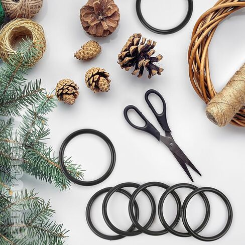 Framendino, 30 Pack 2 Inches Plastic Dream Catcher Rings Hoops for DIY Floral Craft Black in Saudi Arabia