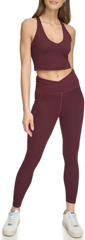 سروال ضيق لليوجا رياضي للتحكم في البطن من DKNY، أسود، مقاس X-Large in Saudi Arabia
