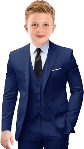 Boys Suit Formal Suits for Boys Slim Fit Tuxedo Suits Set Boy Dress Clothes Toddler Wedding Outfit in Saudi Arabia