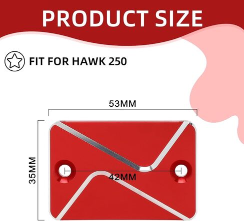 Front Brake Fluid Reservoir Cover for Hawk 250,CNC Motorcycle Cylinder Pump Guard for Hawk250/Hawk 250cc - Black in Saudi Arabia