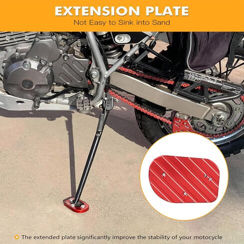 Black Side Stand Extension Kickstand Plate Aluminum Compatible with Honda XR650L 1993 1994 1995 1996 1997 1998 1999 2000 2001 2002 2003 2004-2024 in Kuwait
