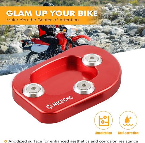 Black Side Stand Extension Kickstand Plate Aluminum Compatible with Honda XR650L 1993 1994 1995 1996 1997 1998 1999 2000 2001 2002 2003 2004-2024 in Kuwait