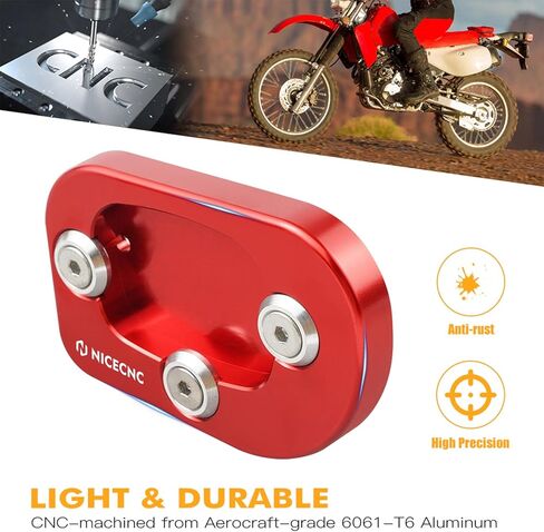 Black Side Stand Extension Kickstand Plate Aluminum Compatible with Honda XR650L 1993 1994 1995 1996 1997 1998 1999 2000 2001 2002 2003 2004-2024 in Kuwait