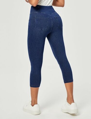 IUGA Capri Jeans for Women Pull On Jeggings for Women Tummy Control Jean Capris Pants Stretchy Denim Pants with Pockets in Saudi Arabia