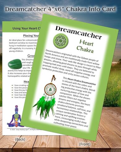 Green Dreamcatcher for Heart Chakra Healing. Uses Green Feathers and Green Aventurine Stones to Provide Protection and Nurturing Love in Bedrooms and Meditation Spaces - Dream Catchers with Color in Saudi Arabia